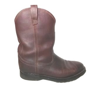 Masterson Boots Brown Leather  Cowboy Western Oil Resistant Boots 12EW